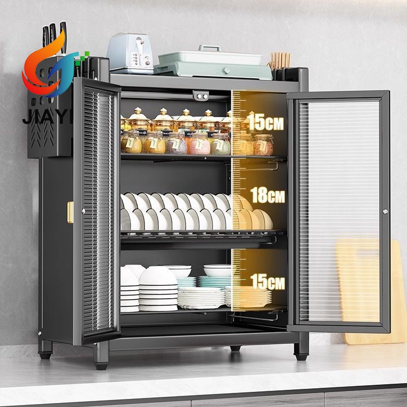 Three Layer Large Capacity Kitchen Steel Storage Holders Storage Shelf