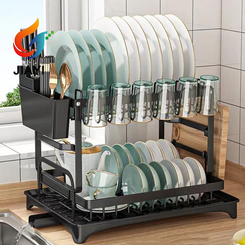 Foldable Dish Drying Rack Double Layer