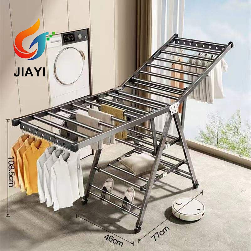 Heavy Duty 1.8m Carbon Steel Folding Garment Rack