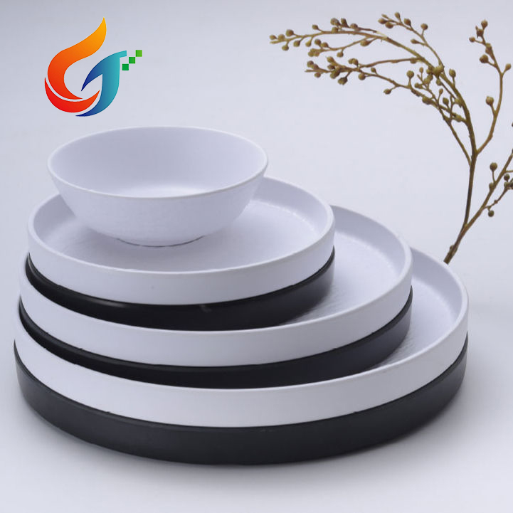 Melamine Pasta Dinner Plates Plastic Material